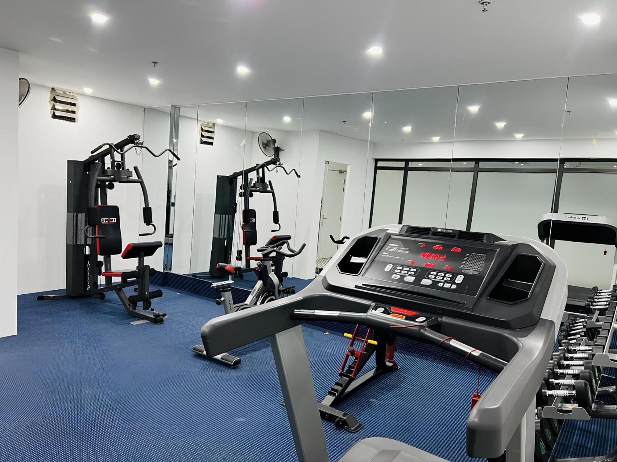 May De Ville Crown Hotel Hanoi Kültér fotó The gym at the hotel